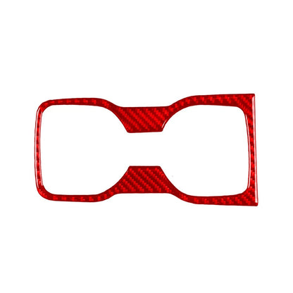 Carbon Fiber Red Center Water Cup Holder Cover Trim for Ford Ranger (2019–2022)