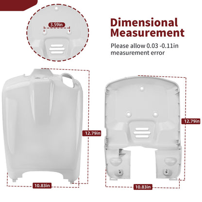 Set of 2 White Front Cover Plates for Honda Ruckus 50 (2003–2024)