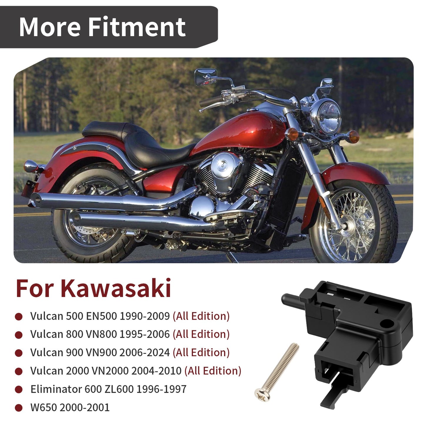 Clutch Lever Switch for Kawasaki Eliminator 600 (1996–1997) / W650 (2000–2001)