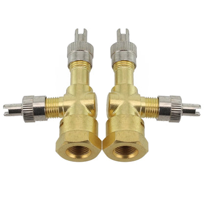 TPMS Valve Tee Adapter / Pack of 2 / Long lasting for Motorcycles and Cars