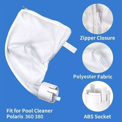 Set of 4 Zipper Bags for Polaris 360 380 Pool Cleaner (Year Range)