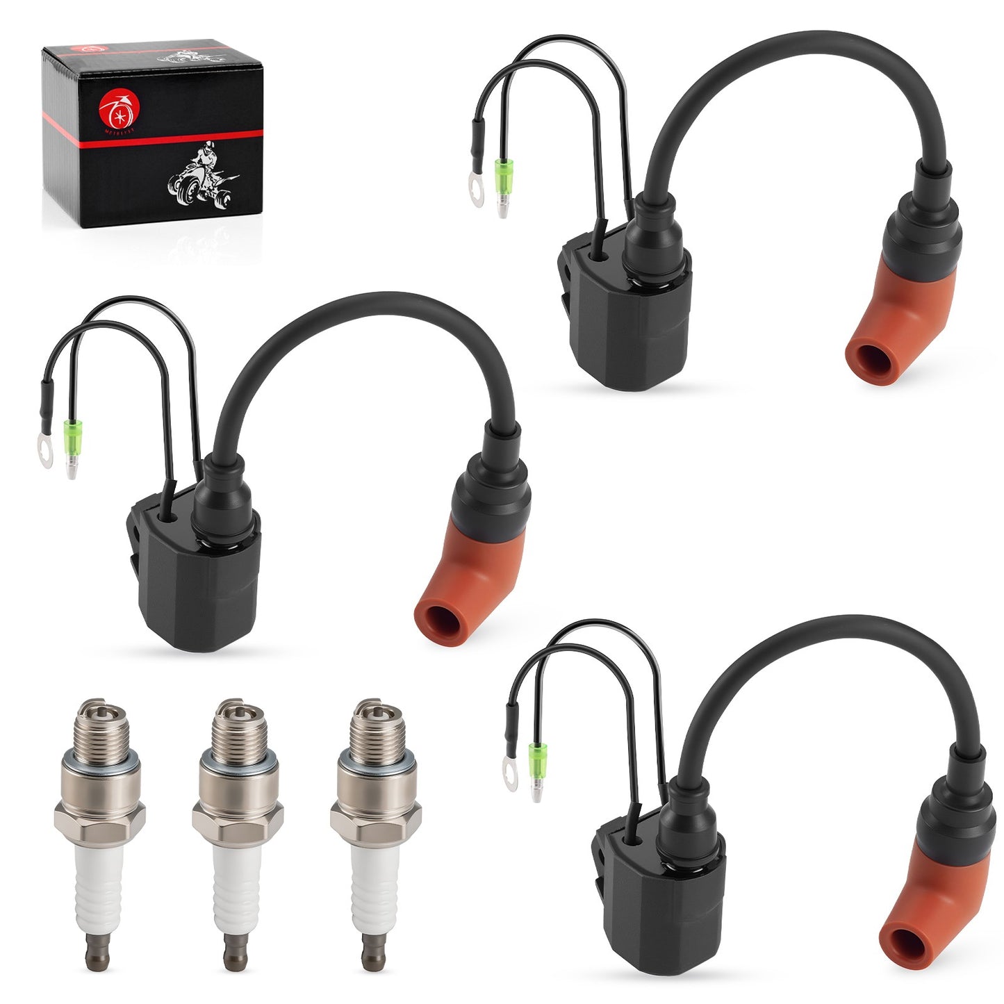 3X Ignition Coil Kit for Yamaha 90hp 90 TL/XLR (1992–2009)