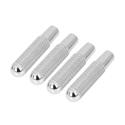 4 Pcs Silver Tone Bolt-On Door Lock Knobs for Benz C E S Class (2000-2023)