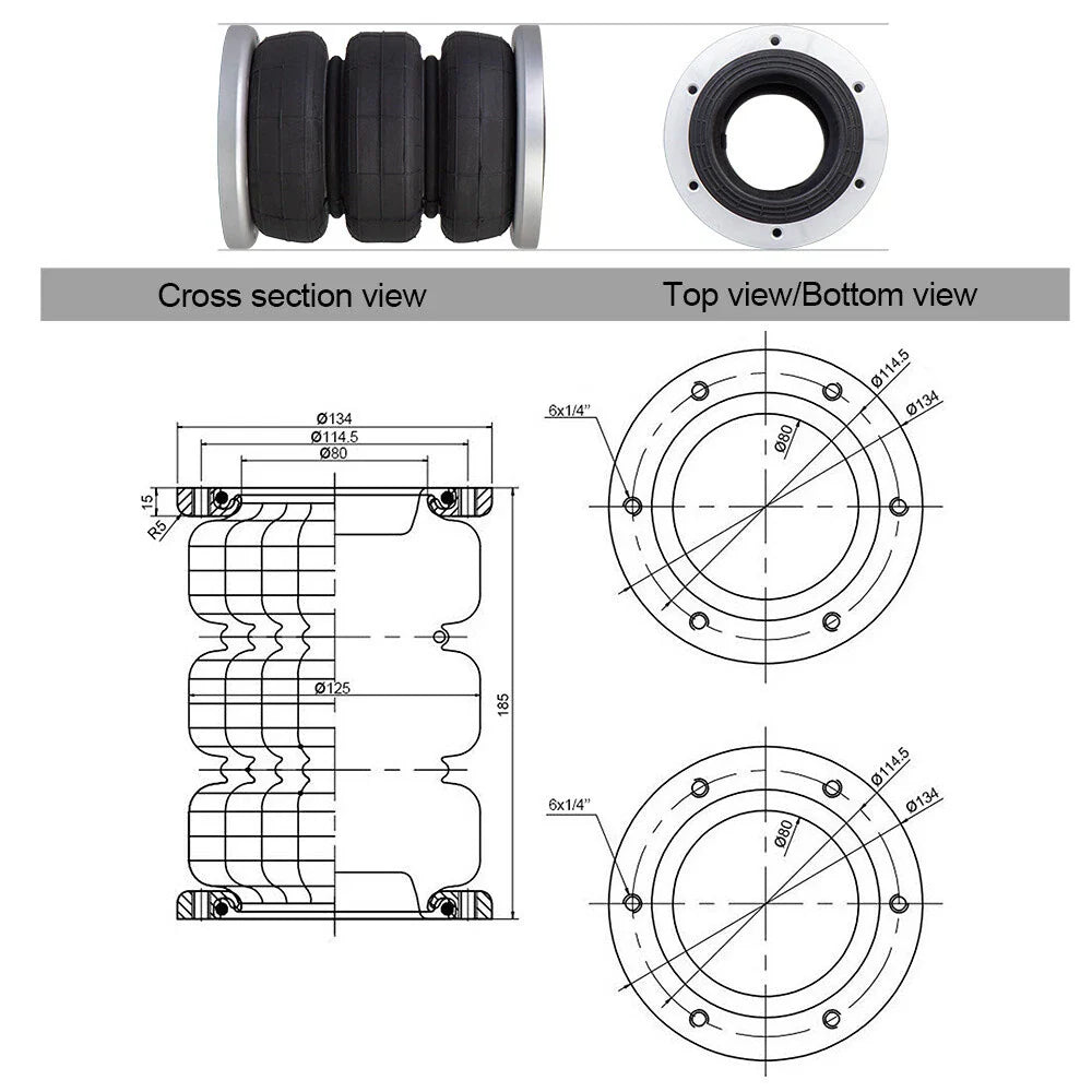 185mm Air Suspension Shock Absorber