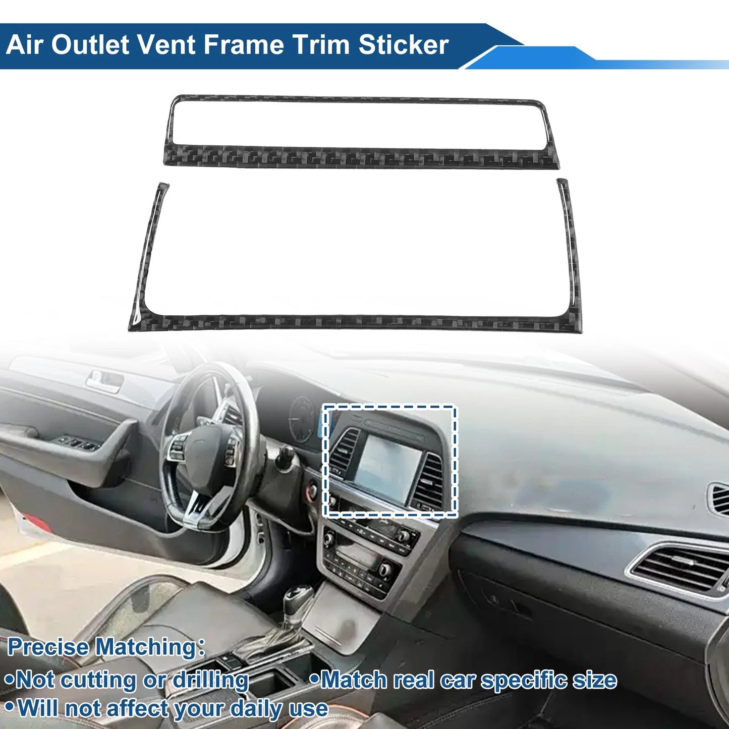 Set of 1 Air Condition Outlet Vent Trim Cover Frame for Hyundai Sonata (2015–2019)