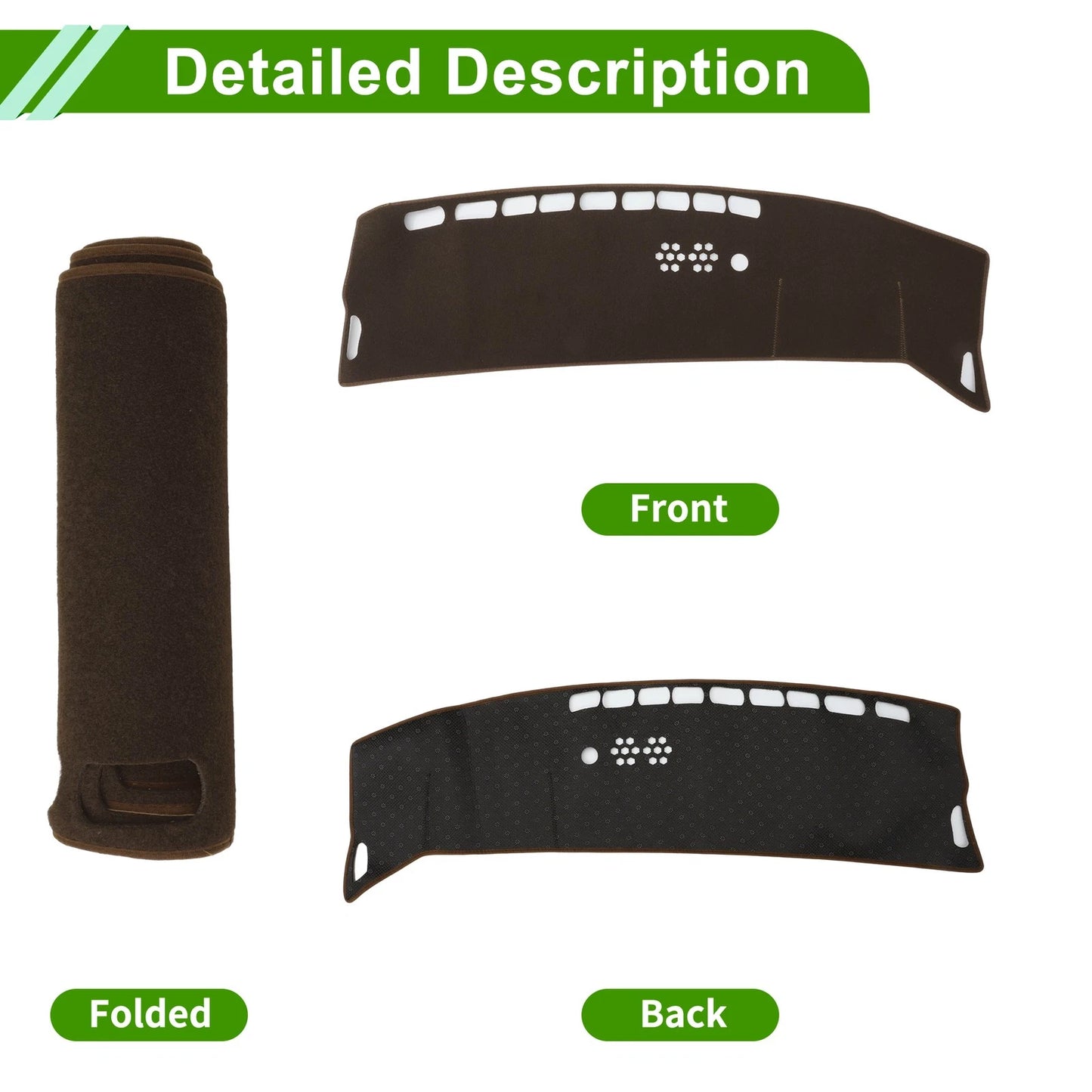 Dashboard Cover for Kia Niro (EV/PHEV/HEV) (2023–2025) Polyester Brown
