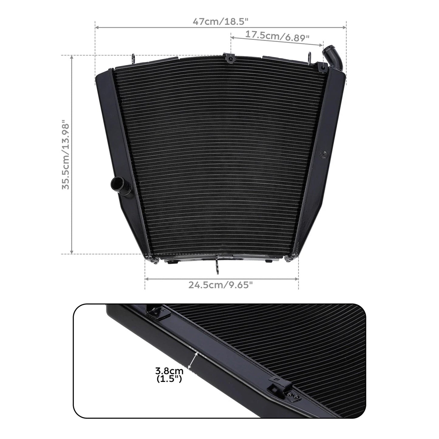 Black Radiator Cooler for Honda CBR1000RR (2006-2007)