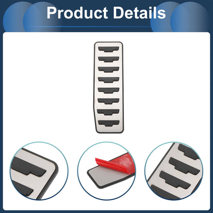 Footrest Pedals Cover for Land Rover Range Rover Evoque (2012–2019) Silver Tone