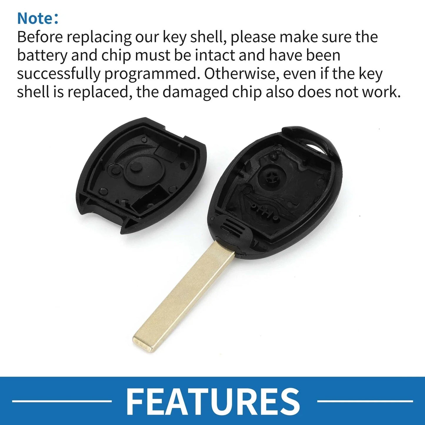 Buttons Keyless Entry Remote Fob Case for BMW Mini Cooper (2002 - 2005)