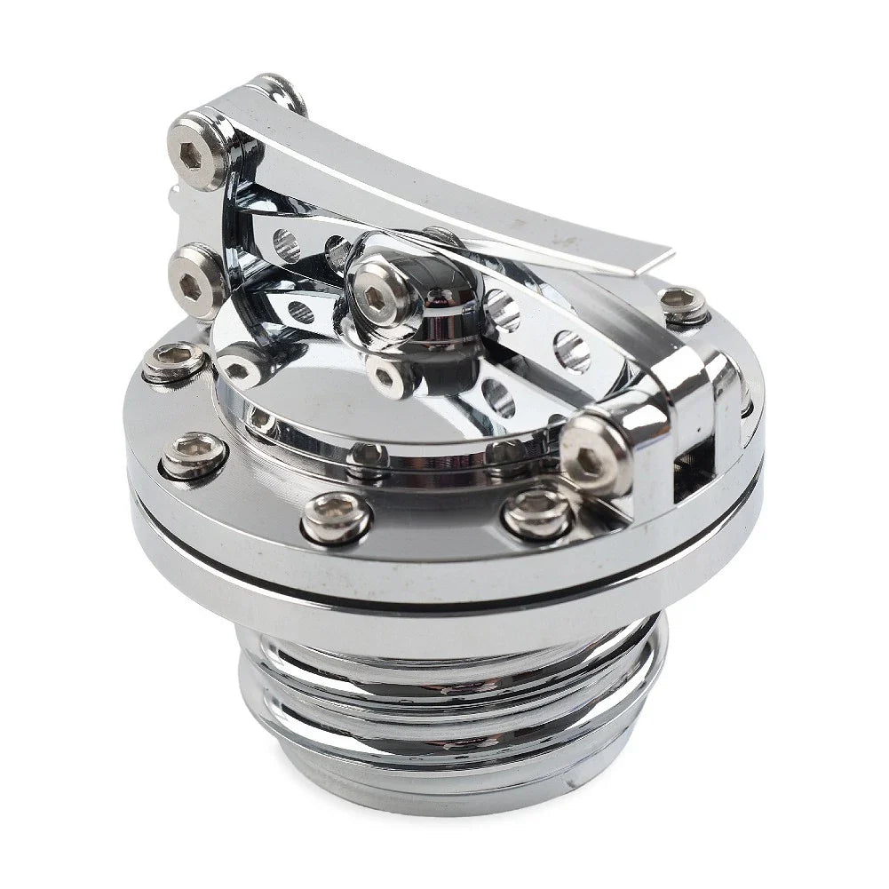Fuel Tank Cover Gas Cap Silver for Harley Touring Sportster Dyna Softail