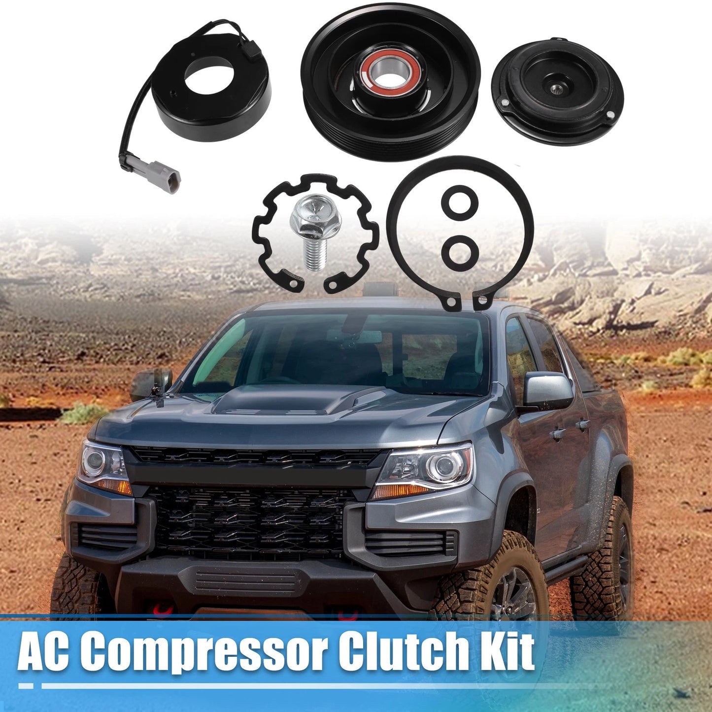 AC Compressor Clutch Kit for Chevrolet Colorado (2004–2006) 4CYL 2.8L