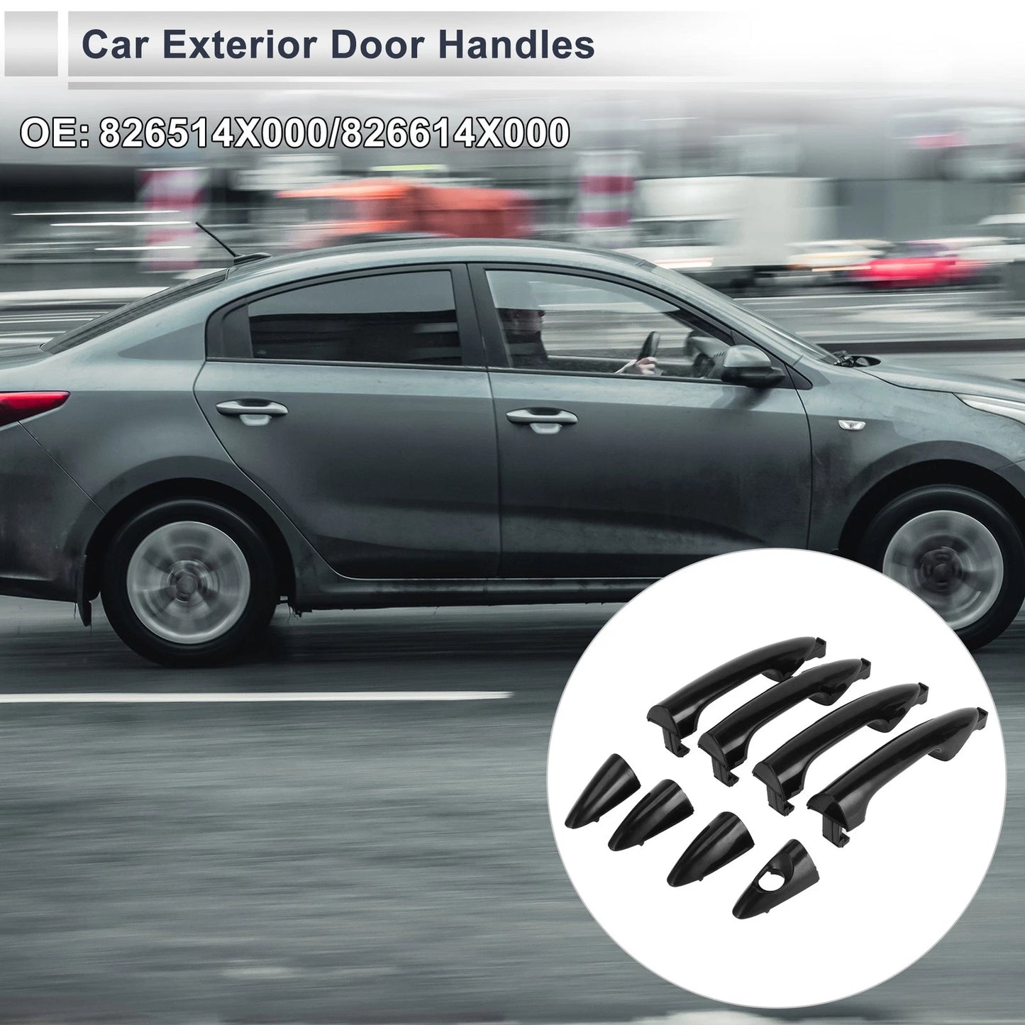 Front Left Right Door Handles for Kia Rio (2011) No. 826514X000