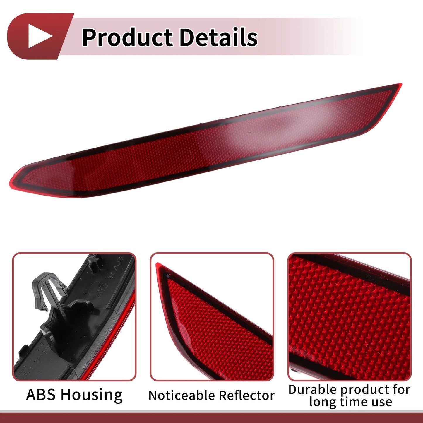 1 Pair Rear Bumper Reflectors for Volkswagen Jetta (No. 17A945105)