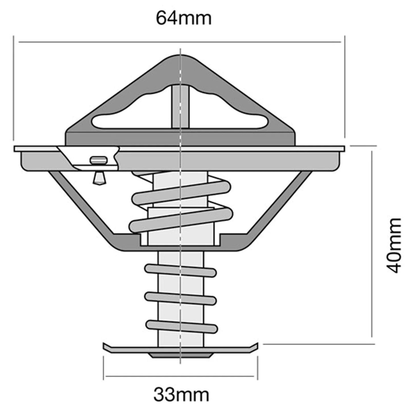 Tridon High Flow Thermostat for Landcruiser 76 Series 4.5L 1VD-FTV Diesel Engine