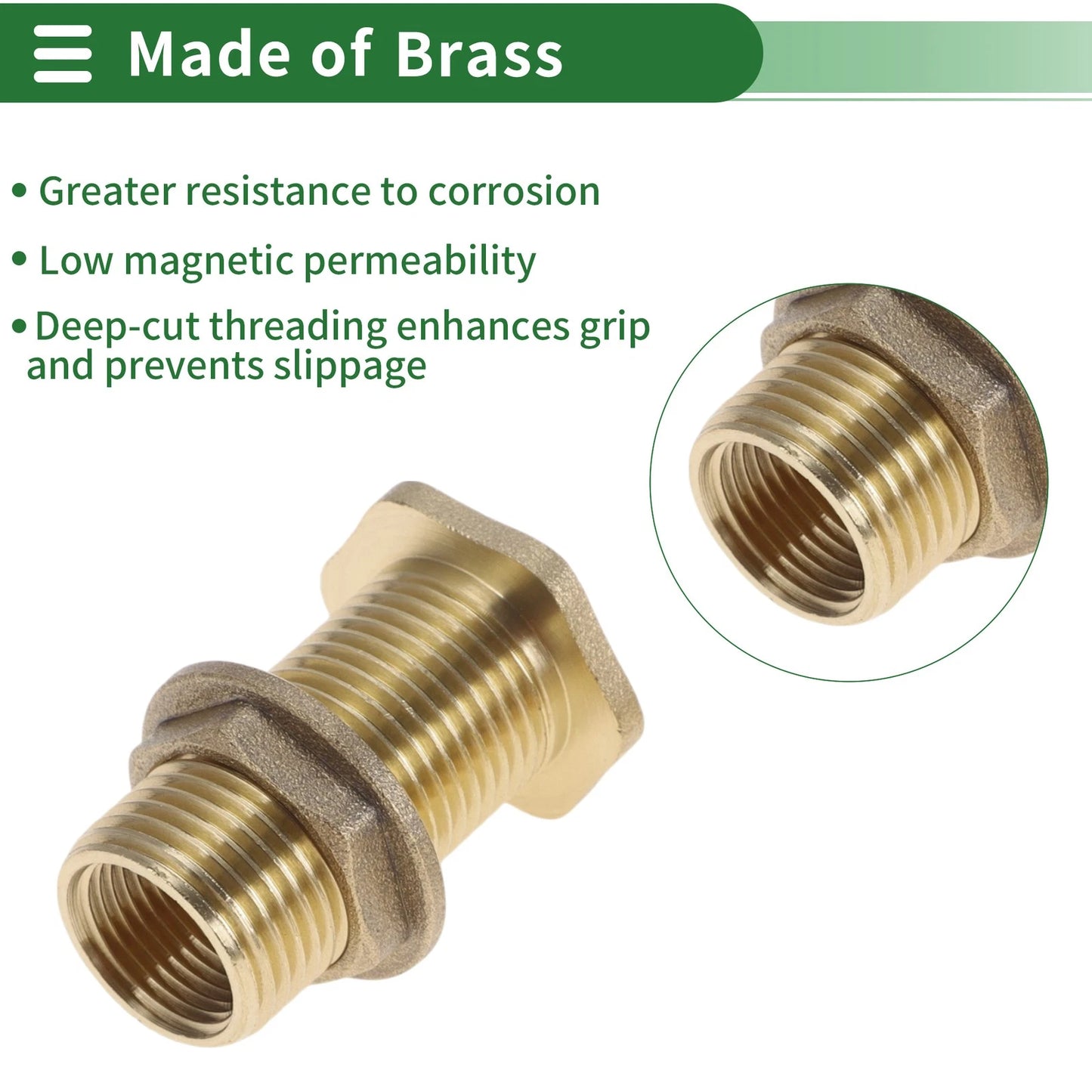 1/2" Male External Thread Connector Pipe Fittings with Thick Silicone Pad