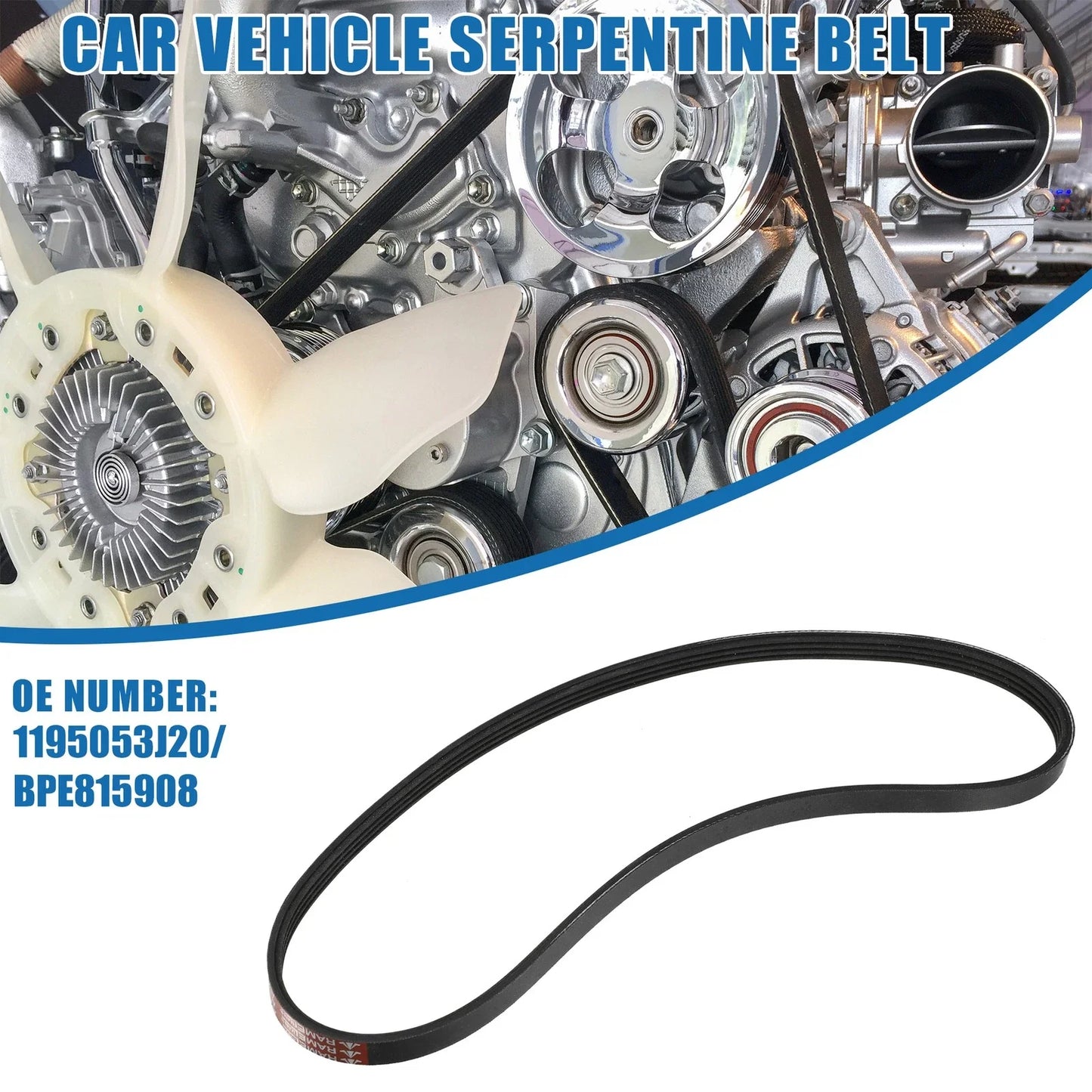 Serpentine Belt for Honda Civic (1996-2000) - No.1195053J20/BPE815908