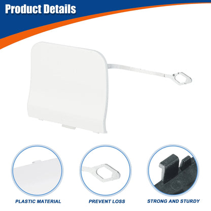 Rear Car Bumper Tow Hook Cover for Mercedes-Benz C-Class (2015–2021) No.A2048855623 White