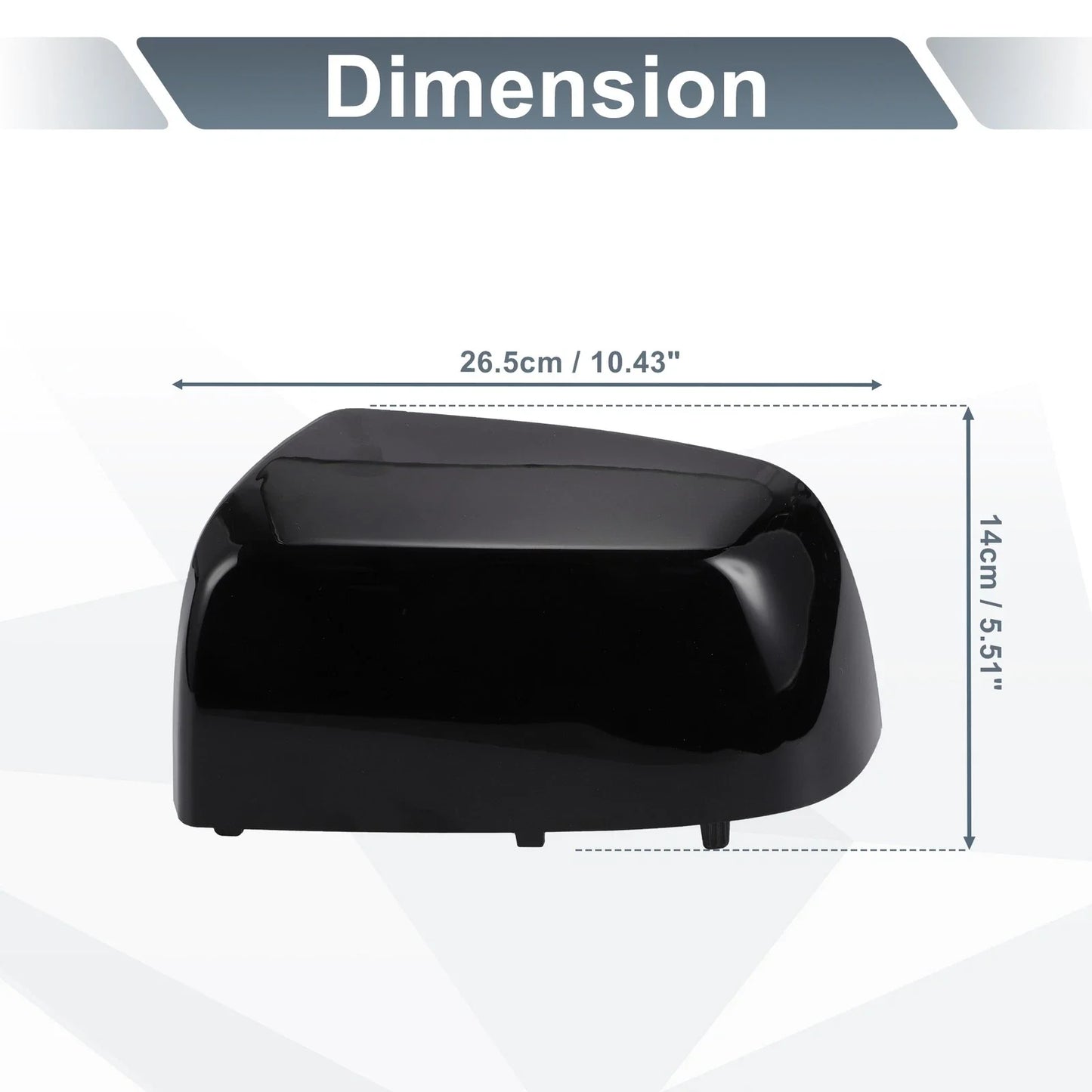 Left Side Rearview Mirror Cover Cap Gloss Black for Chevrolet Colorado & GMC