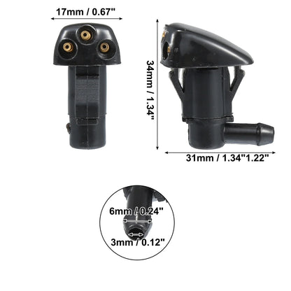 Front Windshield Washer Nozzles 2 x for Hyundai Tucson (2005-2008)