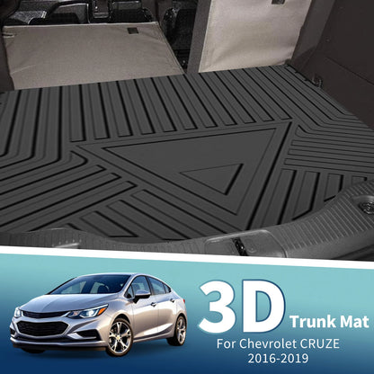 Cargo Liner Rear Trunk Mat for Chevrolet Cruze Sedan (2016–2019) TPE