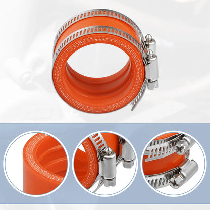 Carburetor Adapter Inlet Intake Pipe Boot   - 45mm ID, Orange