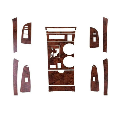 Wood Grain Interior Stickers Trim Decals for Toyota Highlander (2008–2013)