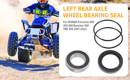 Left Rear Axle Wheel Bearing Seal for Honda Rancher 350 (2000–2006)