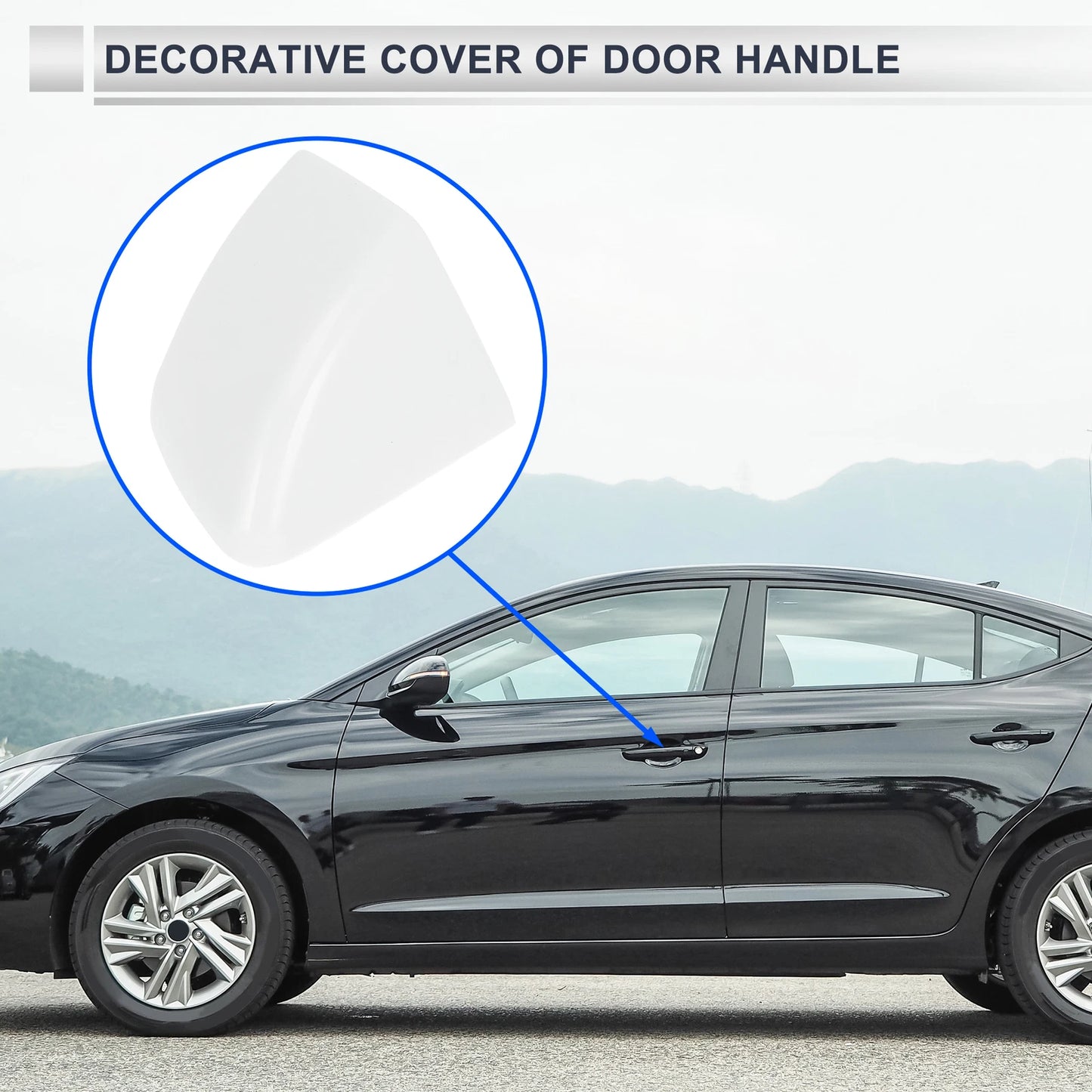 Front Left Door Handle Cover for Porsche Cayenne (2011–2017) No. 95853187900G2X White