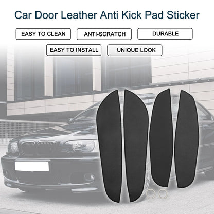Kick Pad Sticker Leather for BMW 3 Series (2013-2019) Black 1 Set