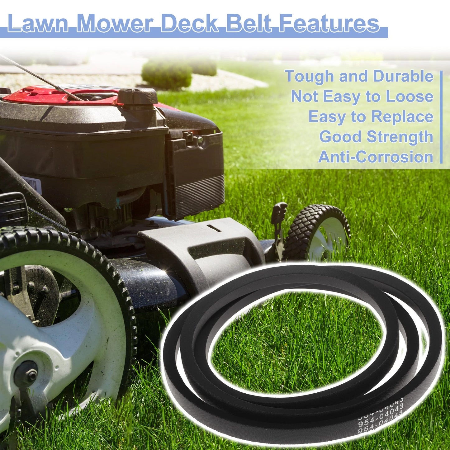 Lawn Mower Deck Belt for Cub Cadet RZT17 RZT42 RZT50 RZT50VT RZT50KH (No.95404043)