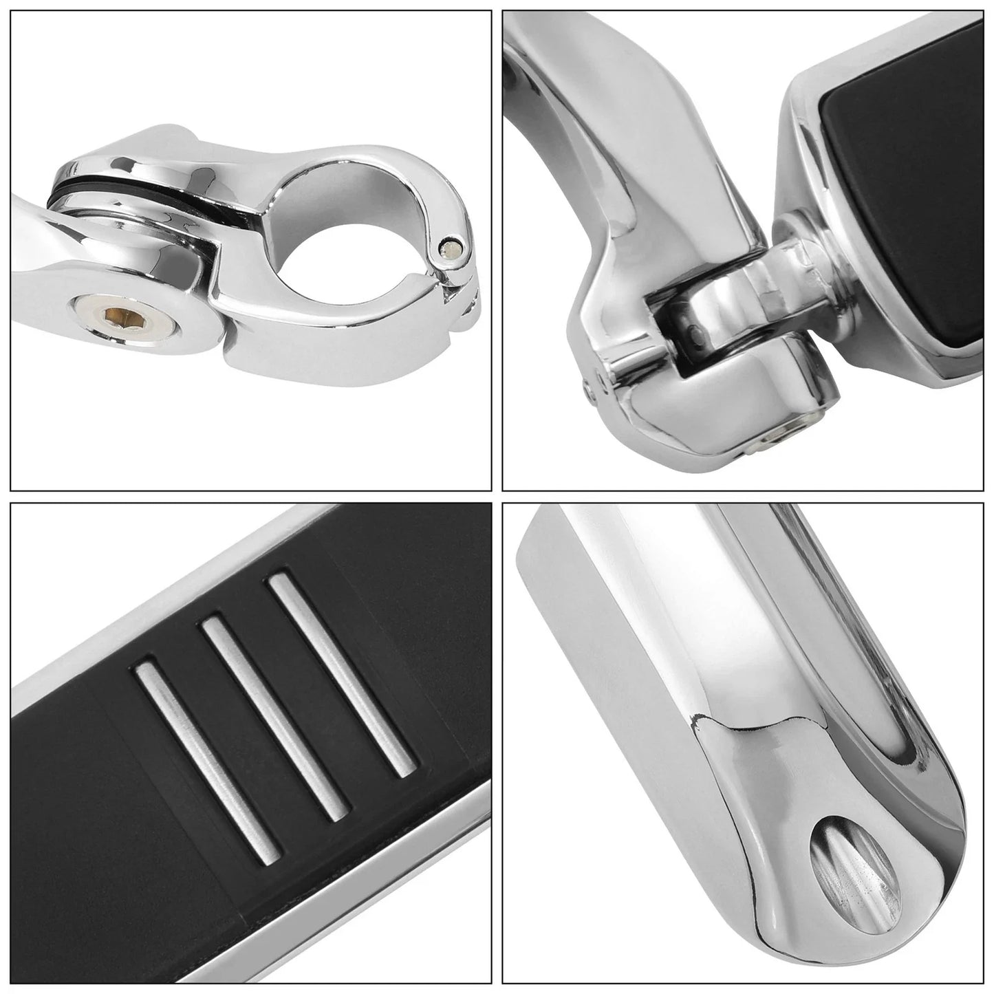 Chrome 1 1/4" Short Pegstreamliner Engine Guard Footpeg for Harley
