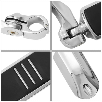 Chrome 1 1/4" Short Pegstreamliner Engine Guard Footpeg for Harley