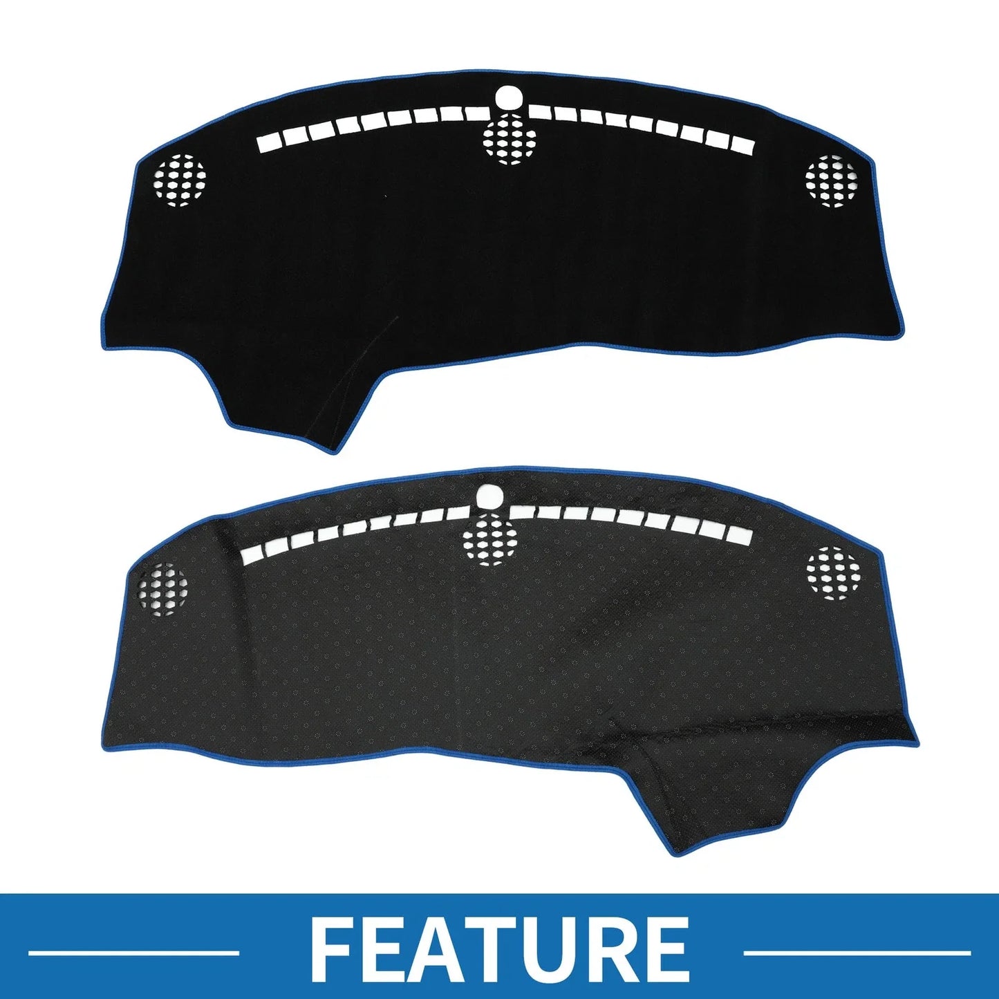 Dashboard Cover Mat for Dodge Challenger Accessories 2015-2024 Black Blue