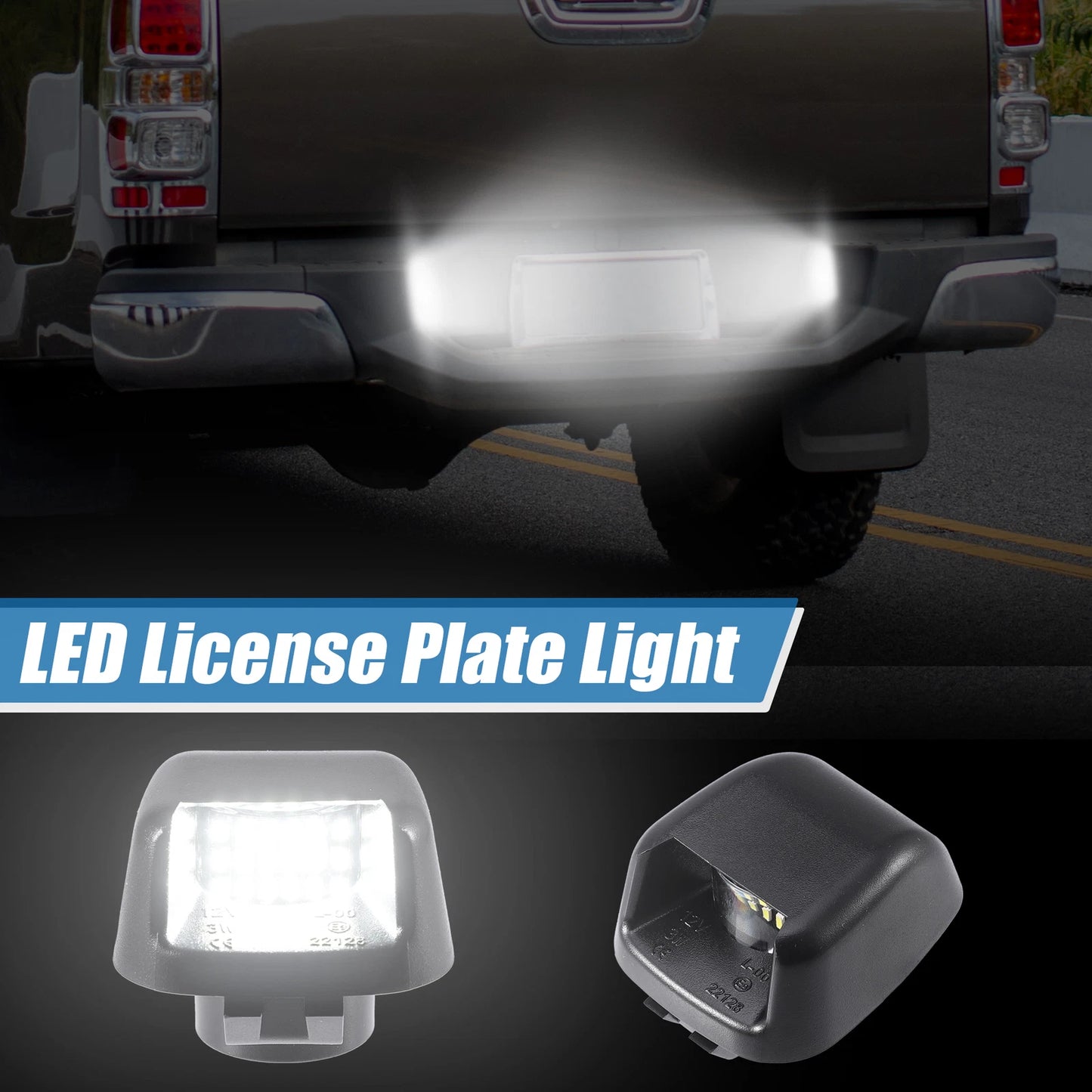 Pair 6000K White LED License Plate Light Assembly 2835SMD for Nissan Frontier (2005–2023)