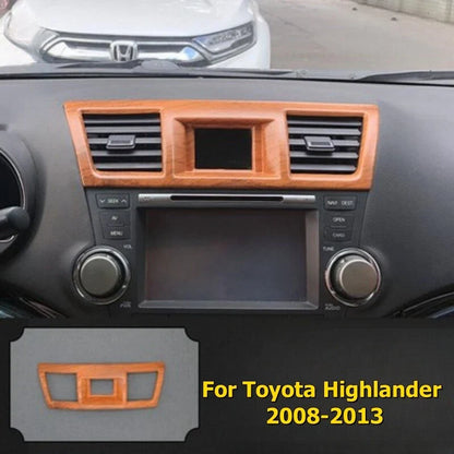 Yellow Wood Grain Panel Cover Trim for Toyota Highlander (2008–2013)