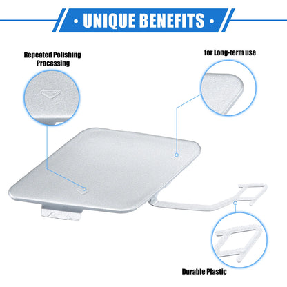 Tow Hook Eye Hole Cover Cap for BMW 3 F30 (2012–2015) Silver Tone