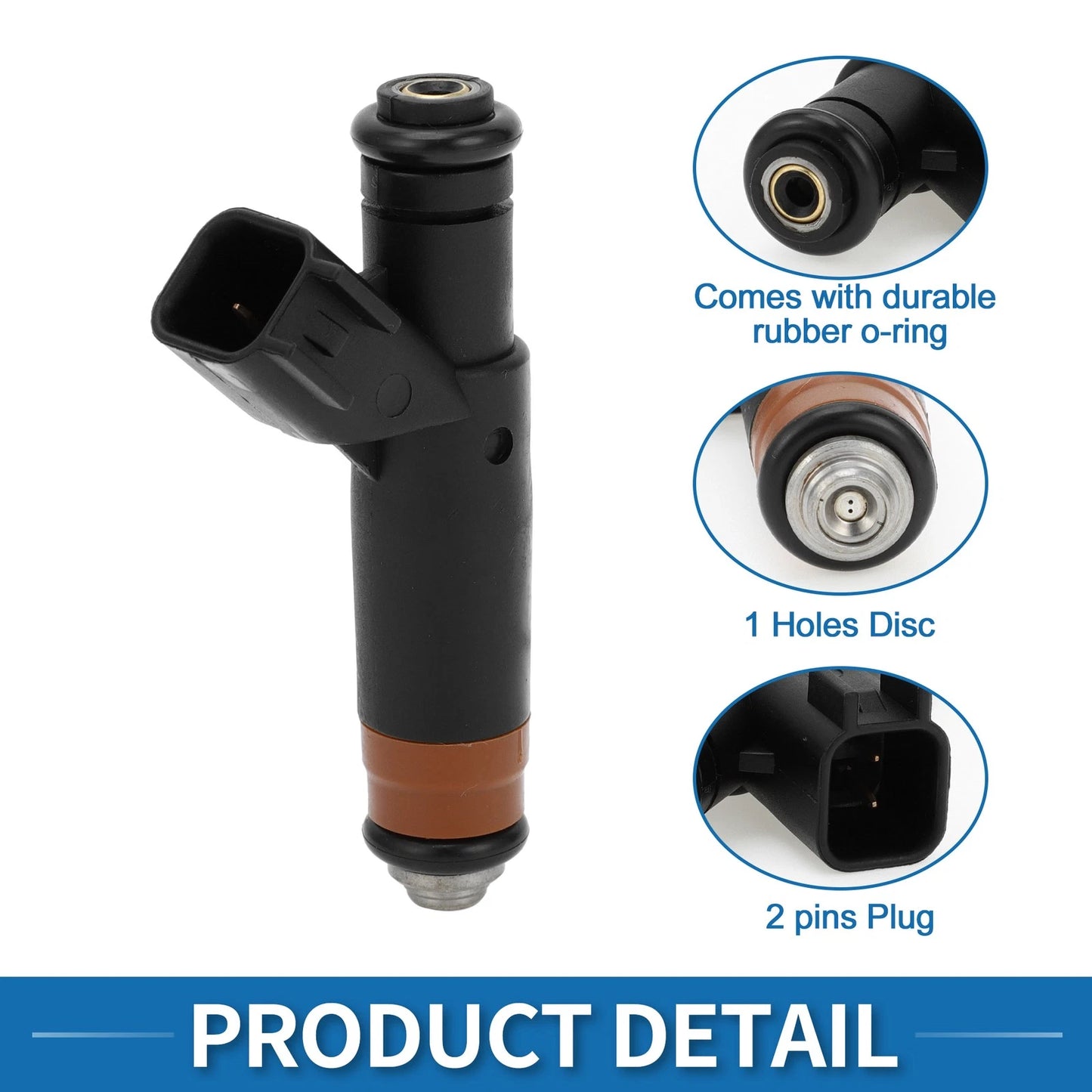 Fuel Injector No. 4L8Z-9F593-AA for Ford Escape (2005–2008) 3.0L Black