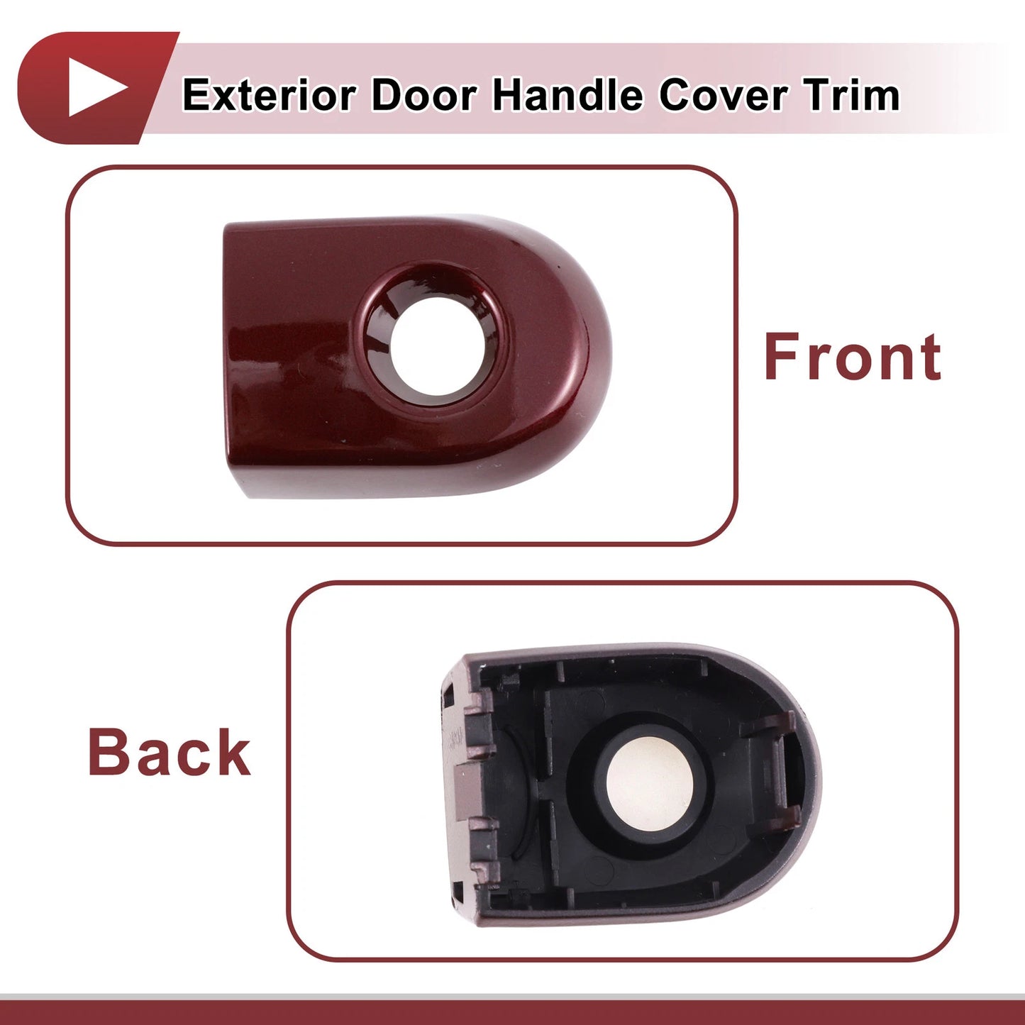 Exterior Door Handle Cover Trim No. 80644EL11A for Nissan Versa (2007–2012) Red