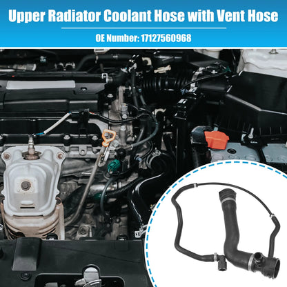 Upper Radiator Coolant Hose with Vent Hose for BMW 528i (2008–2010) No. 17127560968