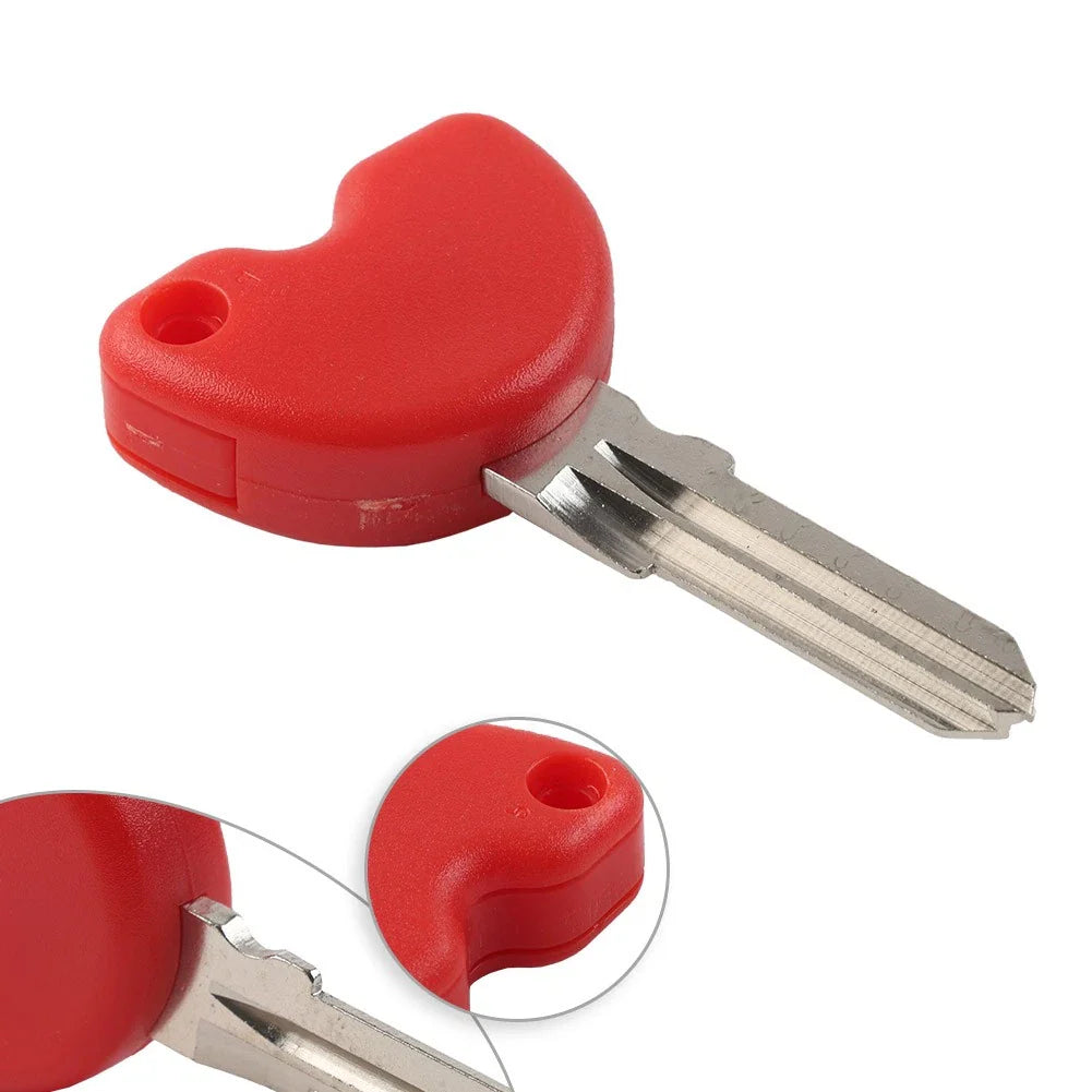 Uncut Blade Blank Key for Vespa Piaggio 3VTE Fly 125 200 GTS250 300 Red