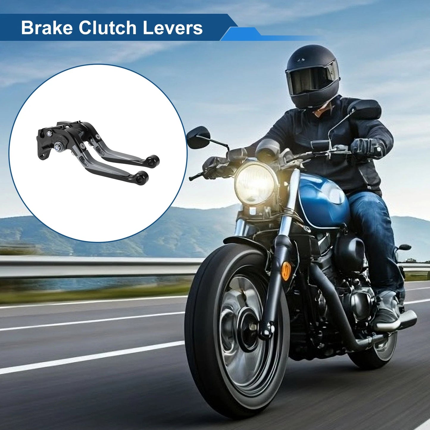 Adjustable Brake Clutch Levers for Yamaha WR125X (2009–2015) Black Titanium