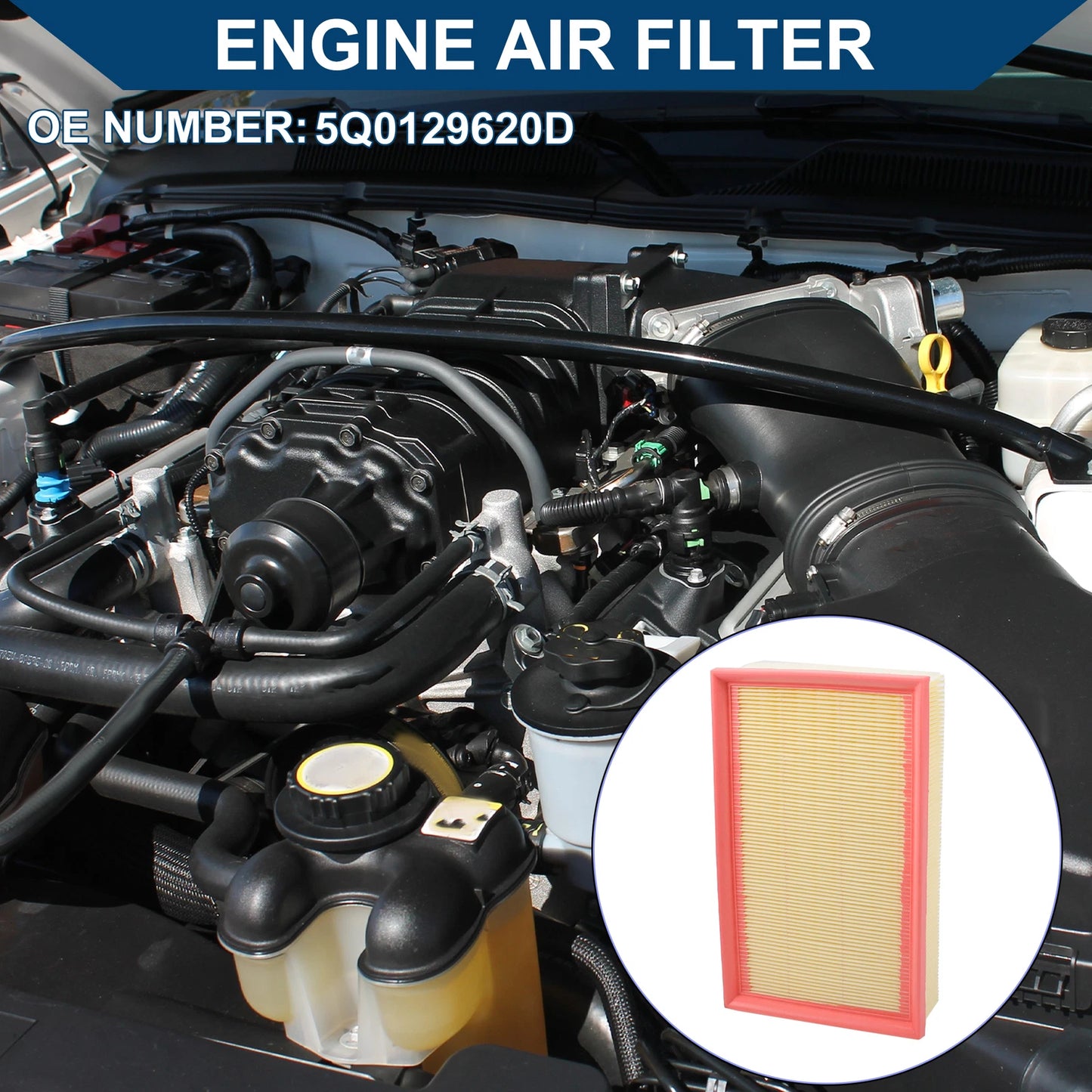 Car Engine Air Filter No. 5Q0129620D for Audi A3 Quattro (2022–2024)
