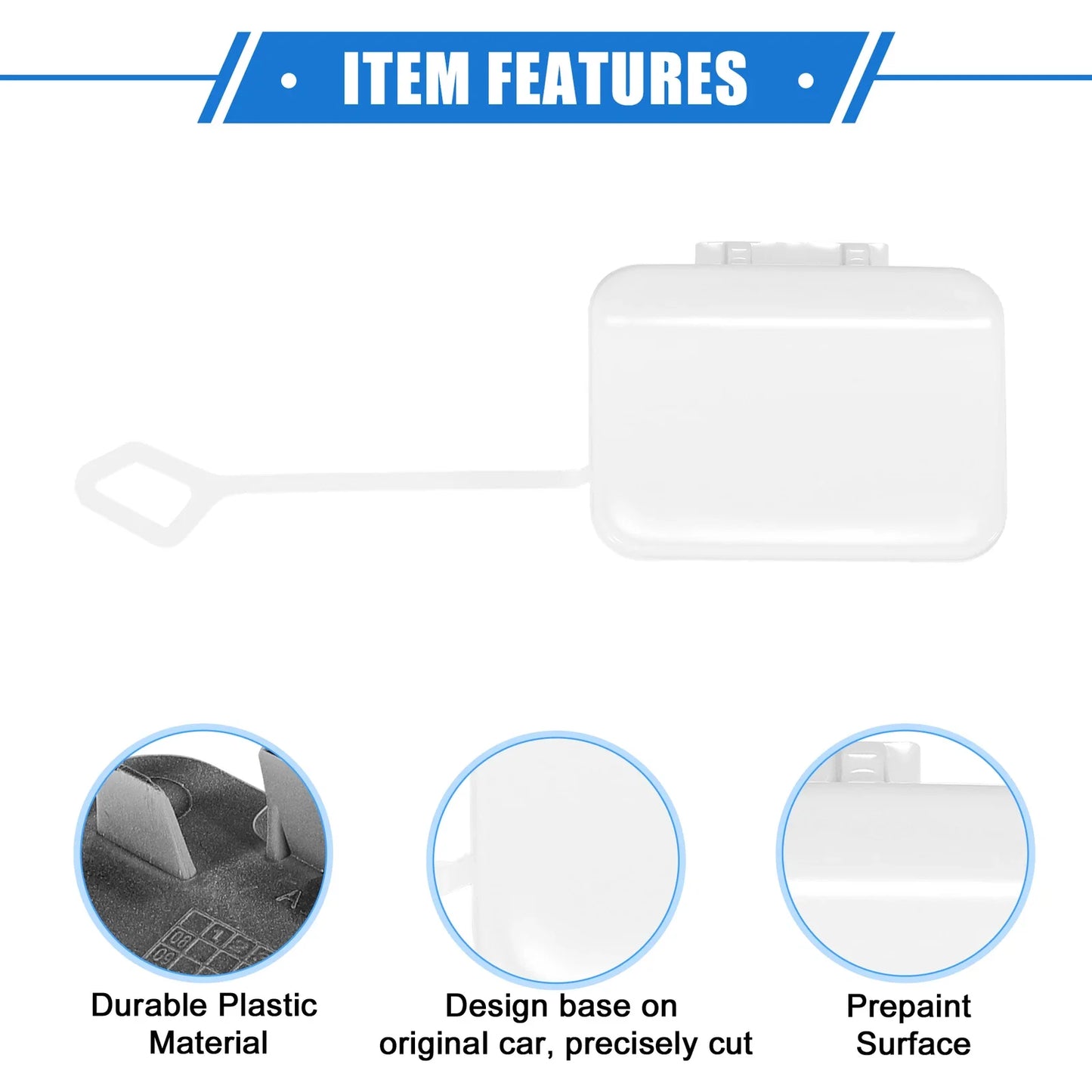 Rear Bumper Tow Hook Eye Hole Cap for Mercedes-Benz E550 Sedan (2010-2013)