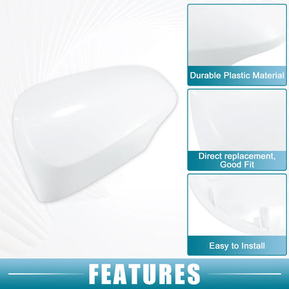 Left Rearview Mirror Cover No. 8794552170B3 for Toyota Prius C (2012–2018) White