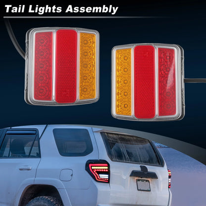 Tail Lights Assembly   12V Red Yellow 2 Pcs