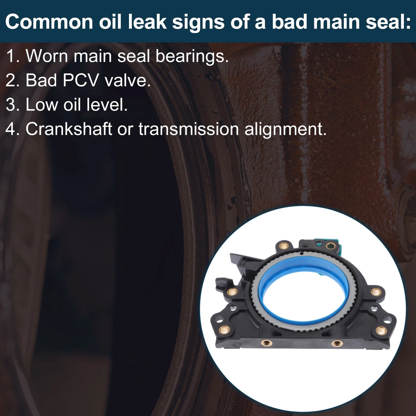 Rear Crankshaft Oil Seal for Audi A5 (2016–2020) No. 04E103170B