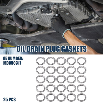 25pcs Oil Drain Plug Gaskets 14mm ID MD050317 for Mitsubishi Lancer (2005–2014)