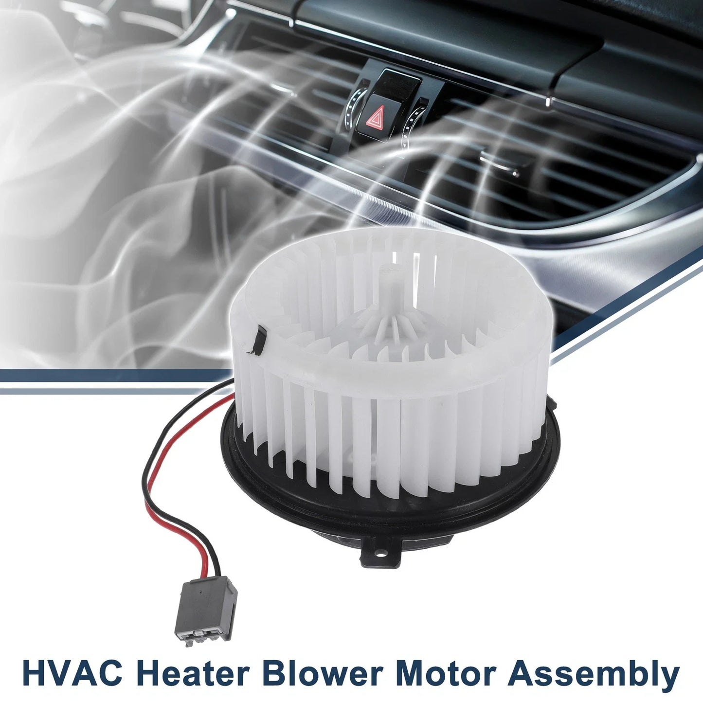 HVAC Blower Motor Assembly for Chevrolet Camaro (2010-2015) Black White