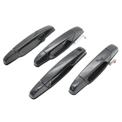 Set of 4 Gloss Black Door Handles for Chevy Tahoe Silverado GMC Yukon (2007–2014)
