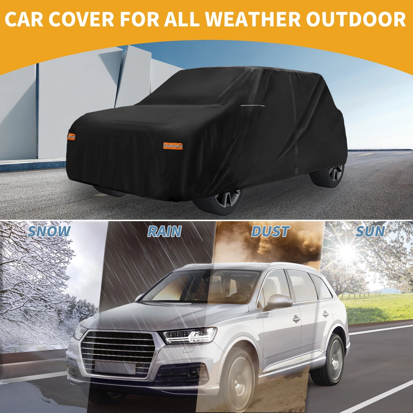 Waterproof Car Cover for Kia Soul (2010–2023) 210D-PU with Zipper